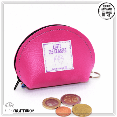 porte monnaie framboise "lutte des classes"