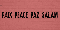 slogan paix peace paz salam