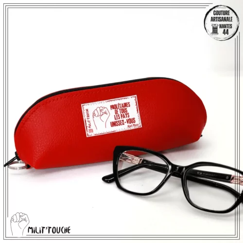 etui lunettes simili rouge proletaires de tous les pays unissez vous karl marx 1