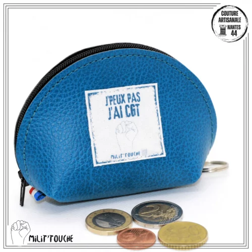 porte monnaie simili bleu canard j peux pas j ai cgt 1