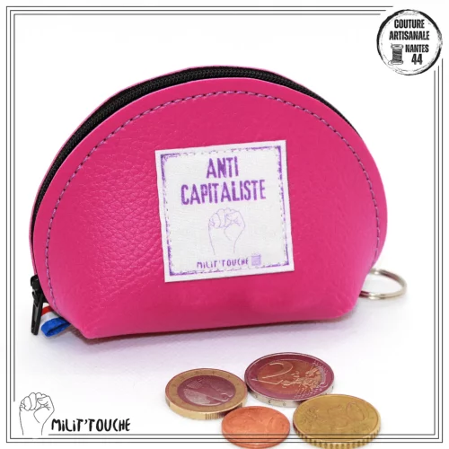porte monnaie simili framboise anticapitaliste 1
