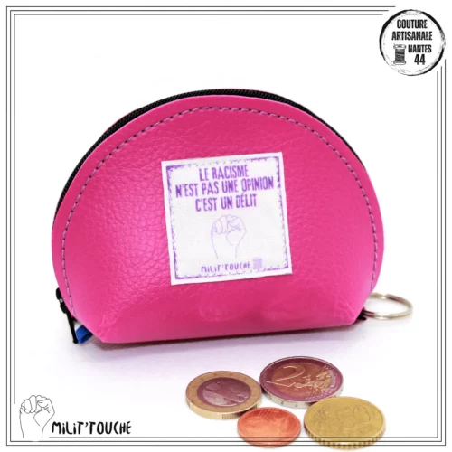 porte monnaie simili framboise le racisme n est pas une opinion c est un delit 1