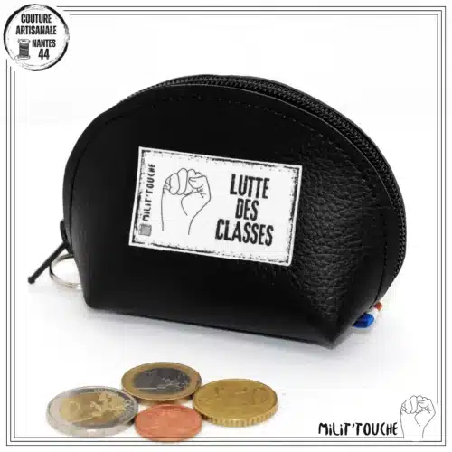 porte monnaie simili noir lutte des classes 1