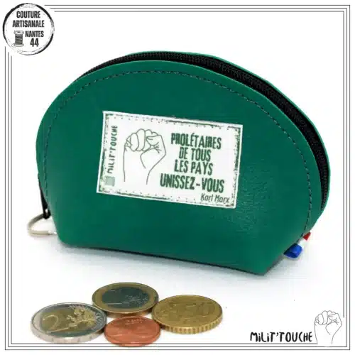 porte monnaie simili vert proletaires de tous les pays unissez vous karl marx 1