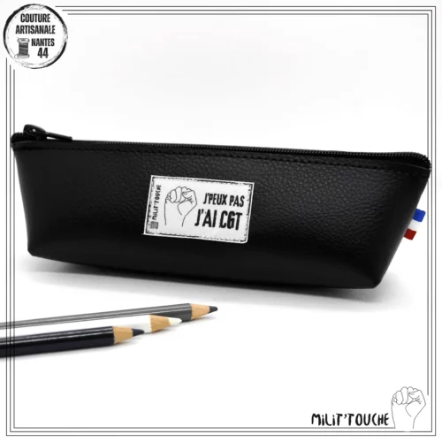 trousse simili noir j peux pas j ai cgt 1